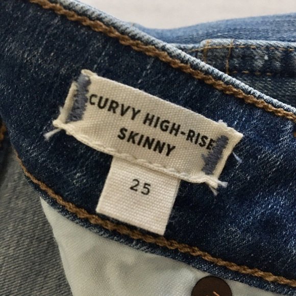 Madewell‎ Curvy High-Rise Skinny Jeans Drop Step-Hem Edition Size 25 - Picture 8 of 12